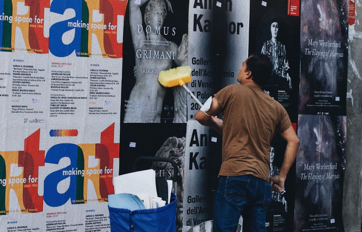 Dedicated wheatpaste poster installation street teams in Los Angeles