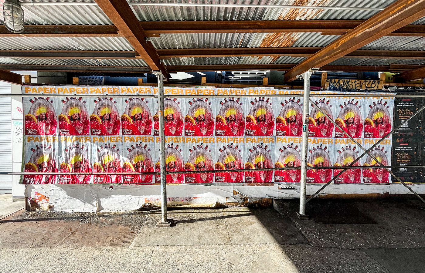 Wheatpasting Los Angeles - street poster takeover for Kerwin Frost and PAPER magazine