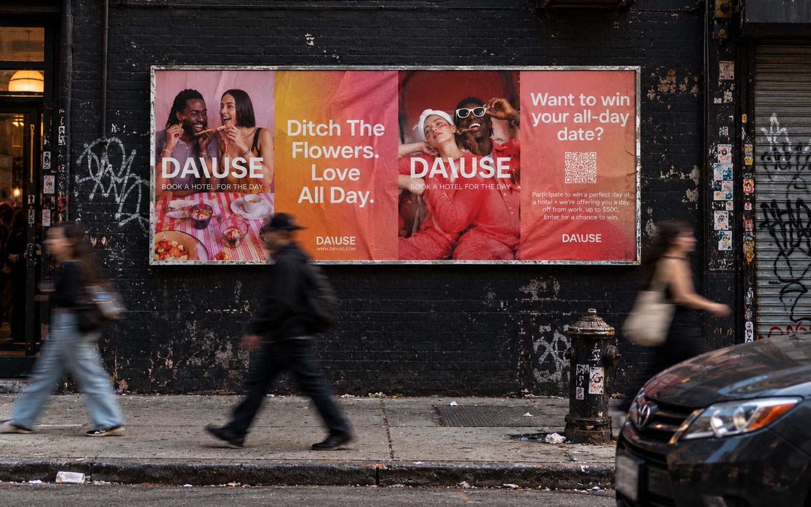 Wheatpasting Los Angeles - street poster campaign for DayUse