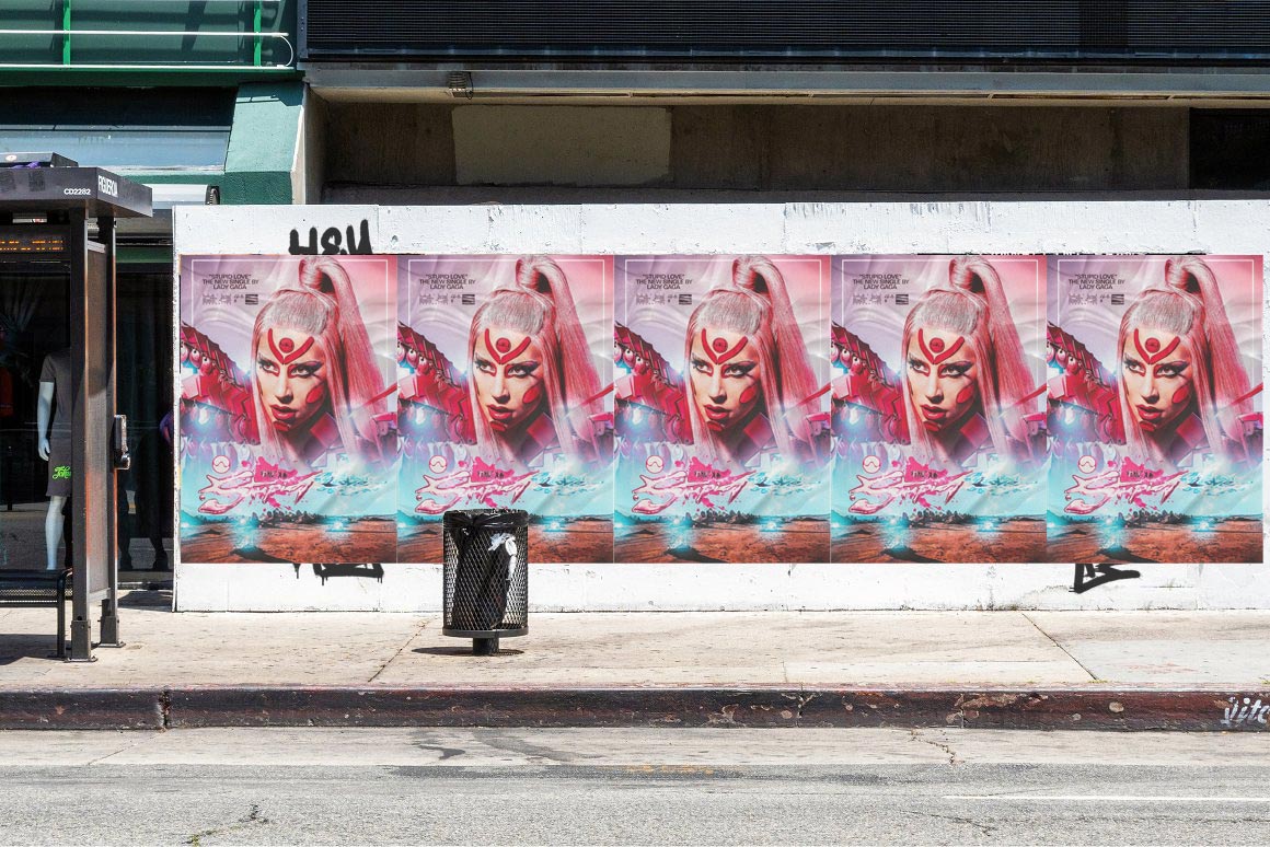 Wheatpasting Los Angeles - wild posting street takeover for Lady Gaga ArtPop